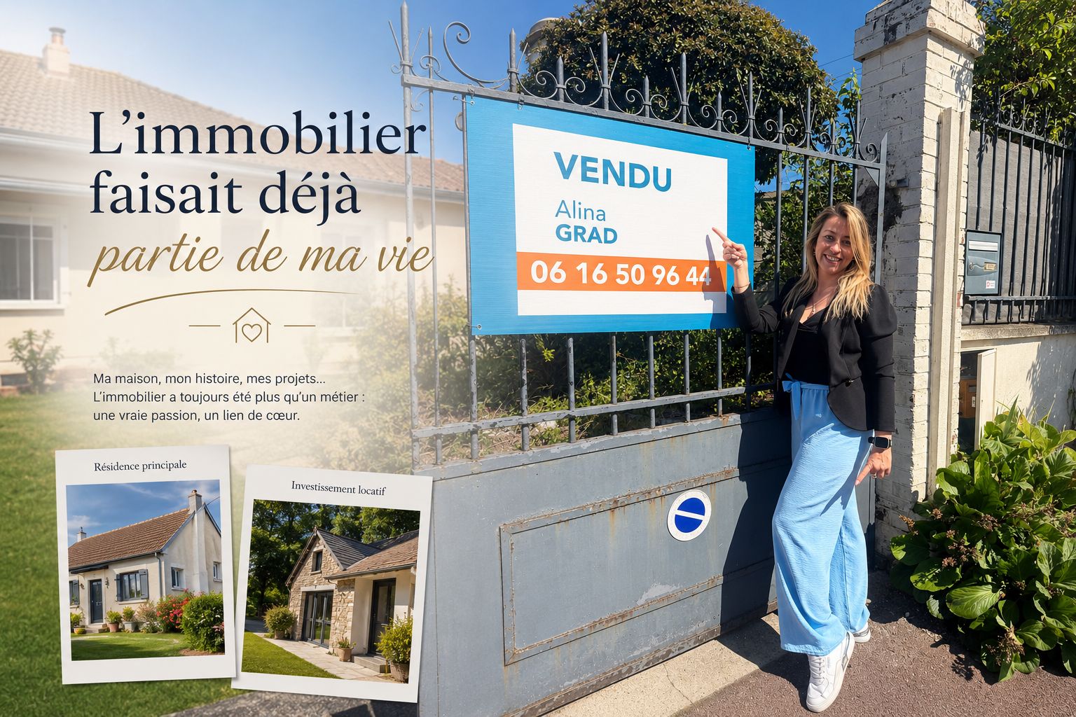 L'immobilier dans la vie d'Alina Grad avant d'en faire son métier